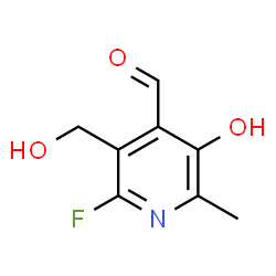 ChemSpider 2D Image | 2-Fluoro-5-hydroxy-3-(hydroxymethyl)-6-methylisonicotinaldehyde | C8H8FNO3