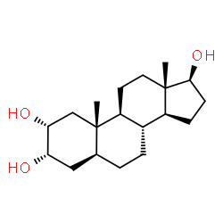 ChemSpider 2D Image | 5alpha-Androstane-2alpha,3alpha,17beta-triol | C19H32O3