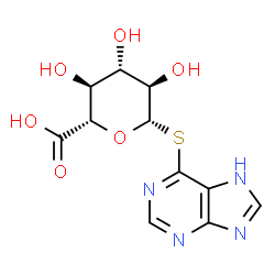 ChemSpider 2D Image | 7H-Purin-6-yl 1-thio-beta-D-glucopyranosiduronic acid | C11H12N4O6S