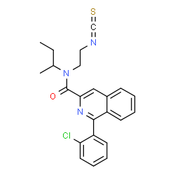 ChemSpider 2D Image | N-sec-Butyl-1-(2-chlorophenyl)-N-(2-isothiocyanatoethyl)-3-isoquinolinecarboxamide | C23H22ClN3OS