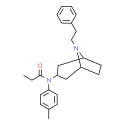 ChemSpider 2D Image | N-(4-Methylphenyl)-N-[8-(2-phenylethyl)-8-azabicyclo[3.2.1]oct-3-yl]propanamide | C25H32N2O