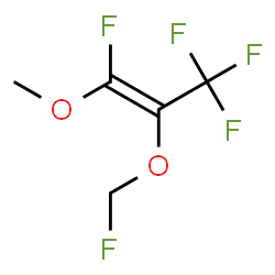 ChemSpider 2D Image | 1,3,3,3-Tetrafluoro-2-(fluoromethoxy)-1-methoxy-1-propene | C5H5F5O2