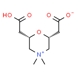 ChemSpider 2D Image | [(2R,6S)-6-(Carboxymethyl)-4,4-dimethylmorpholin-4-ium-2-yl]acetate | C10H17NO5