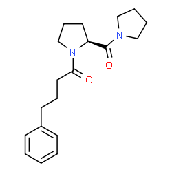 ChemSpider 2D Image | Pyrrolidine, 1-(1-oxo-4-phenylbutyl)-2-(1-pyrolidinylcarbonyl)-, (S)- | C19H26N2O2