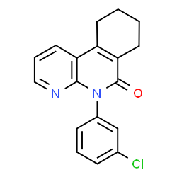 ChemSpider 2D Image | 5-(3-Chlorophenyl)-7,8,9,10-tetrahydrobenzo[c][1,8]naphthyridin-6(5H)-one | C18H15ClN2O