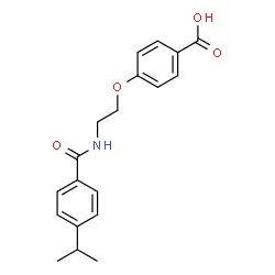 ChemSpider 2D Image | 4-{2-[(4-Isopropylbenzoyl)amino]ethoxy}benzoic acid | C19H21NO4