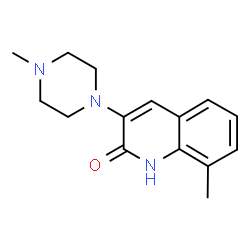 ChemSpider 2D Image | 8-Methyl-3-(4-methyl-1-piperazinyl)-2(1H)-quinolinone | C15H19N3O
