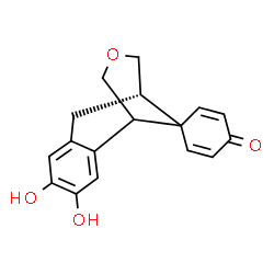 ChemSpider 2D Image | (9'S)-4',5'-Dihydroxy-11'-oxaspiro[cyclohexane-1,13'-tricyclo[7.3.1.0~2,7~]tridecane]-2,2',4',5,6'-pentaen-4-one | C17H16O4