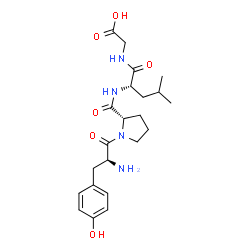 ChemSpider 2D Image | L-Tyrosyl-L-prolyl-L-leucylglycine | C22H32N4O6
