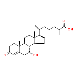 ChemSpider 2D Image | 7alpha-Hydroxy-3-oxo-4-cholestenoic acid | C27H42O4