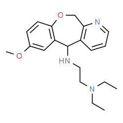 ChemSpider 2D Image | N,N-Diethyl-N'-(7-methoxy-5,11-dihydro[1]benzoxepino[3,4-b]pyridin-5-yl)-1,2-ethanediamine | C20H27N3O2