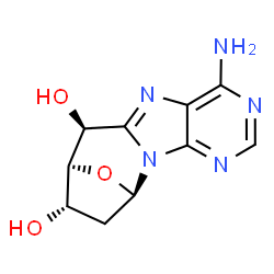 ChemSpider 2D Image | (5'S)-5',8-cyclo-2'-deoxyadenosine | C10H11N5O3