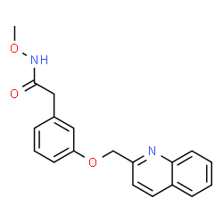 ChemSpider 2D Image | N-Methoxy-2-[3-(2-quinolinylmethoxy)phenyl]acetamide | C19H18N2O3