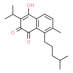 ChemSpider 2D Image | 4-Hydroxy-3-isopropyl-7-methyl-8-(4-methylpentyl)-1,2-naphthalenedione | C20H26O3
