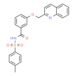 ChemSpider 2D Image | 3-(Quinolin-2-ylmethoxy)-N-tosylbenzamide | C24H20N2O4S