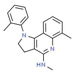 ChemSpider 2D Image | N,6-Dimethyl-1-(2-methylphenyl)-2,3-dihydro-1H-pyrrolo[3,2-c]quinolin-4-amine | C20H21N3