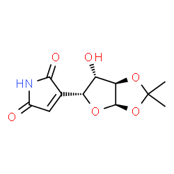 ChemSpider 2D Image | 3-[(3aR,5R,6S,6aR)-6-Hydroxy-2,2-dimethyltetrahydrofuro[2,3-d][1,3]dioxol-5-yl]-1H-pyrrole-2,5-dione | C11H13NO6