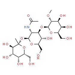 ChemSpider 2D Image | 2-O-Methyl-beta-D-galactopyranosyl-(1->3)-2-acetamido-2-deoxy-beta-D-glucopyranosyl 1-C-methyl-beta-D-galactopyranoside | C22H39NO16