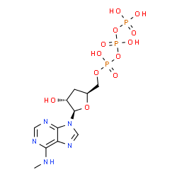 ChemSpider 2D Image | 3'-Deoxy-N-methyladenosine 5'-(tetrahydrogen triphosphate) | C11H18N5O12P3
