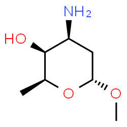 ChemSpider 2D Image | Methyl 3-amino-2,3,6-trideoxy-alpha-L-lyxo-hexapyranoside | C7H15NO3