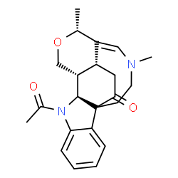 ChemSpider 2D Image | (9S,10R,13R,14E,21R)-8-Acetyl-13,16-dimethyl-12-oxa-8,16-diazapentacyclo[8.8.3.0~1,9~.0~2,7~.0~14,21~]henicosa-2,4,6,14-tetraen-19-one | C22H26N2O3