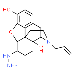ChemSpider 2D Image | 17-Allyl-6-hydrazino-4,5-epoxymorphinan-3,14-diol | C19H25N3O3