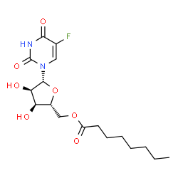 ChemSpider 2D Image | 5-Fluoro-5'-O-octanoyluridine | C17H25FN2O7