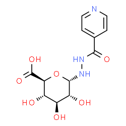 ChemSpider 2D Image | (2S,3S,4S,5R,6S)-3,4,5-Trihydroxy-6-(2-isonicotinoylhydrazino)tetrahydro-2H-pyran-2-carboxylic acid | C12H15N3O7