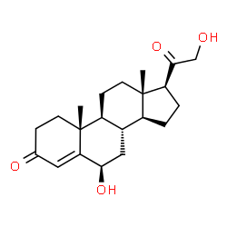ChemSpider 2D Image | (6beta)-6,21-Dihydroxypregn-4-ene-3,20-dione | C21H30O4