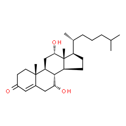 ChemSpider 2D Image | 7alpha,12alpha-dihydroxycholest-4-en-3-one | C27H44O3