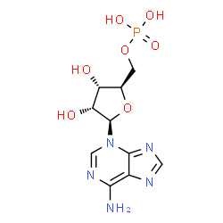 ChemSpider 2D Image | 3-(5-O-Phosphono-beta-D-ribofuranosyl)-3H-purin-6-amine | C10H14N5O7P
