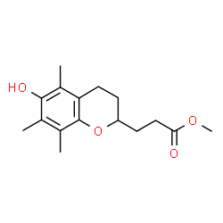 ChemSpider 2D Image | Methyl 3-(6-hydroxy-5,7,8-trimethyl-3,4-dihydro-2H-chromen-2-yl)propanoate | C16H22O4