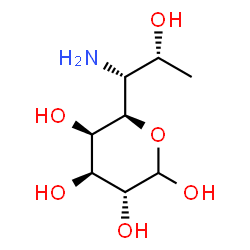 ChemSpider 2D Image | (5R)-5-[(1R,2R)-1-Amino-2-hydroxypropyl]-L-arabinopyranose | C8H17NO6