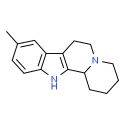 ChemSpider 2D Image | 9-Methyl-1,2,3,4,6,7,12,12b-octahydroindolo[2,3-a]quinolizine | C16H20N2
