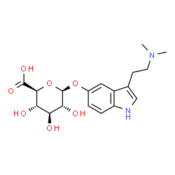ChemSpider 2D Image | 3-[2-(Dimethylamino)ethyl]-1H-indol-5-yl beta-D-glucopyranosiduronic acid | C18H24N2O7