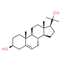 ChemSpider 2D Image | 20-Methylpregn-5-ene-3beta,20-diol | C22H36O2