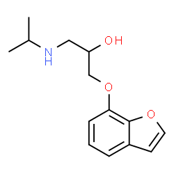 ChemSpider 2D Image | 1-(1-Benzofuran-7-yloxy)-3-(isopropylamino)-2-propanol | C14H19NO3