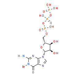 ChemSpider 2D Image | 1-Bromoguanosine 5'-(tetrahydrogen triphosphate) | C10H15BrN5O14P3