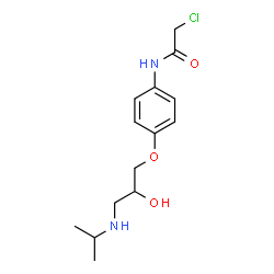ChemSpider 2D Image | 2-Chloro-N-{4-[2-hydroxy-3-(isopropylamino)propoxy]phenyl}acetamide | C14H21ClN2O3