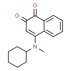 ChemSpider 2D Image | 4-[Cyclohexyl(methyl)amino]-1,2-naphthalenedione | C17H19NO2