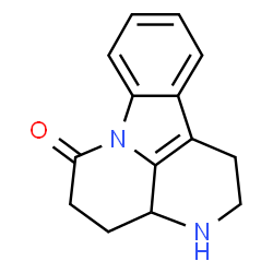 ChemSpider 2D Image | 1,2,3,3a,4,5-Hexahydro-6H-indol(3,2,1-de)(1,5)naphthyridin-6-one | C14H14N2O