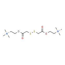 ChemSpider 2D Image | 2,2'-{Disulfanediylbis[(1-oxo-2,1-ethanediyl)oxy]}bis(N,N,N-trimethylethanaminium) | C14H30N2O4S2