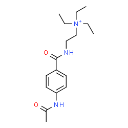 ChemSpider 2D Image | 2-[(4-Acetamidobenzoyl)amino]-N,N,N-triethylethanaminium | C17H28N3O2