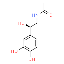 ChemSpider 2D Image | N-[(2R)-2-(3,4-Dihydroxyphenyl)-2-hydroxyethyl]acetamide | C10H13NO4