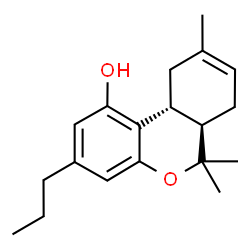 ChemSpider 2D Image | (6aR,10aR)-6,6,9-Trimethyl-3-propyl-6a,7,10,10a-tetrahydro-6H-benzo[c]chromen-1-ol | C19H26O2