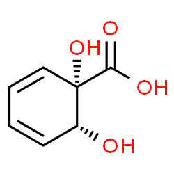 ChemSpider 2D Image | (1S,6R)-1,6-dihydroxycyclohexa-2,4-dienecarboxylic acid | C7H8O4
