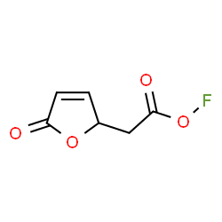ChemSpider 2D Image | 5-[2-(Fluorooxy)-2-oxoethyl]-2(5H)-furanone | C6H5FO4