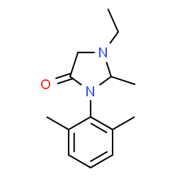 ChemSpider 2D Image | 4-Imidazolidinone, 1-ethyl-2-methyl-3-(2,6-xylyl)- | C14H20N2O