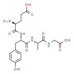 ChemSpider 2D Image | L-alpha-Glutamyl-L-tyrosyl-L-alanylglycine | C19H26N4O8
