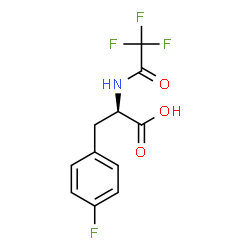 ChemSpider 2D Image | 4-Fluoro-N-(trifluoroacetyl)-D-phenylalanine | C11H9F4NO3